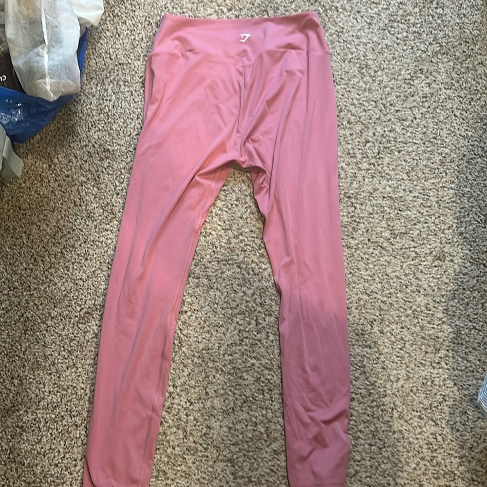 Womens XL GYMSHARK Mauve Pink leggings - the best!!! New but washed - Picture 6 of 9